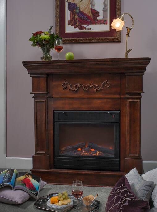 Cozy electric fireplace
