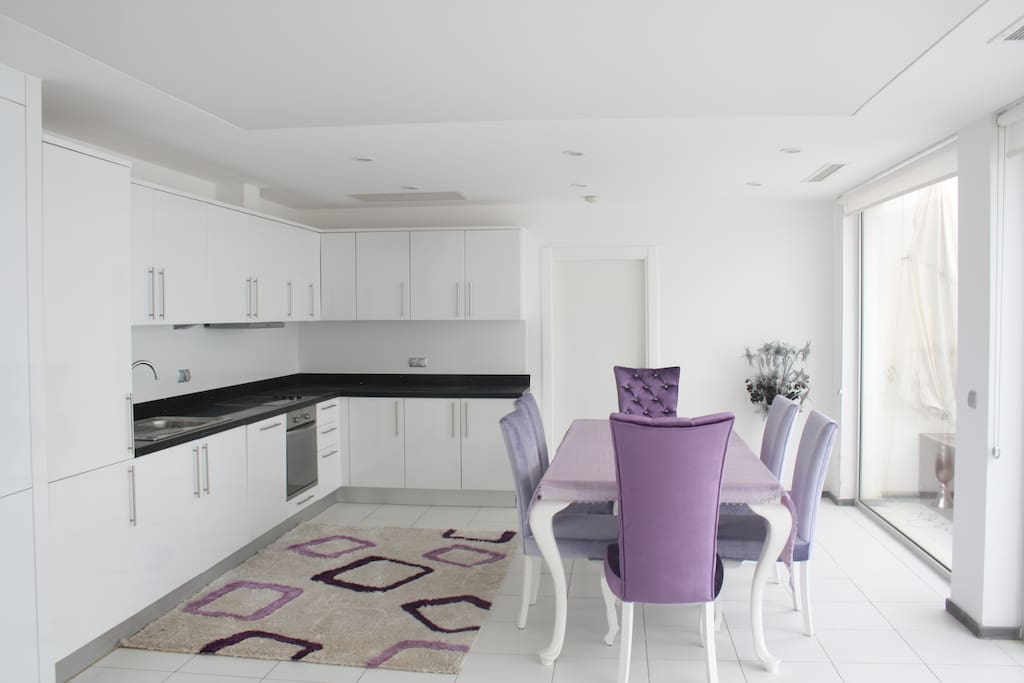 Kitchen with living room
