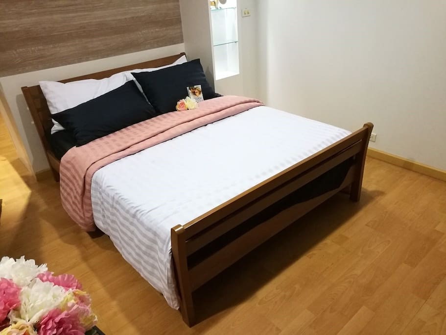High quality queen sized-bed.