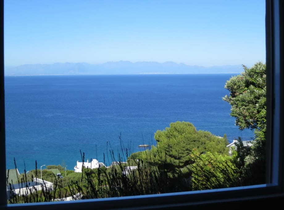 View from the apartment across False Bay
