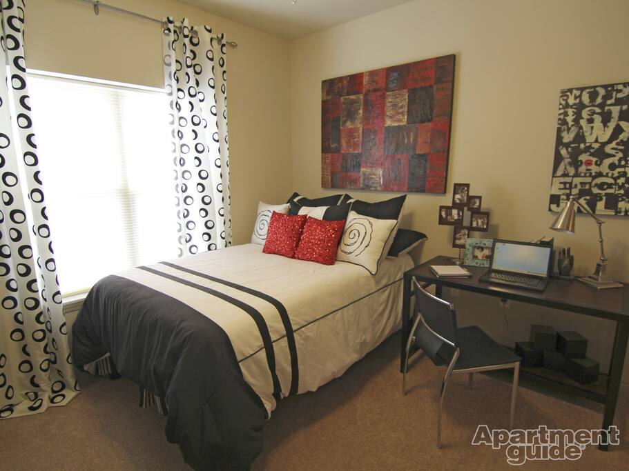 furnished, full size bed, table included