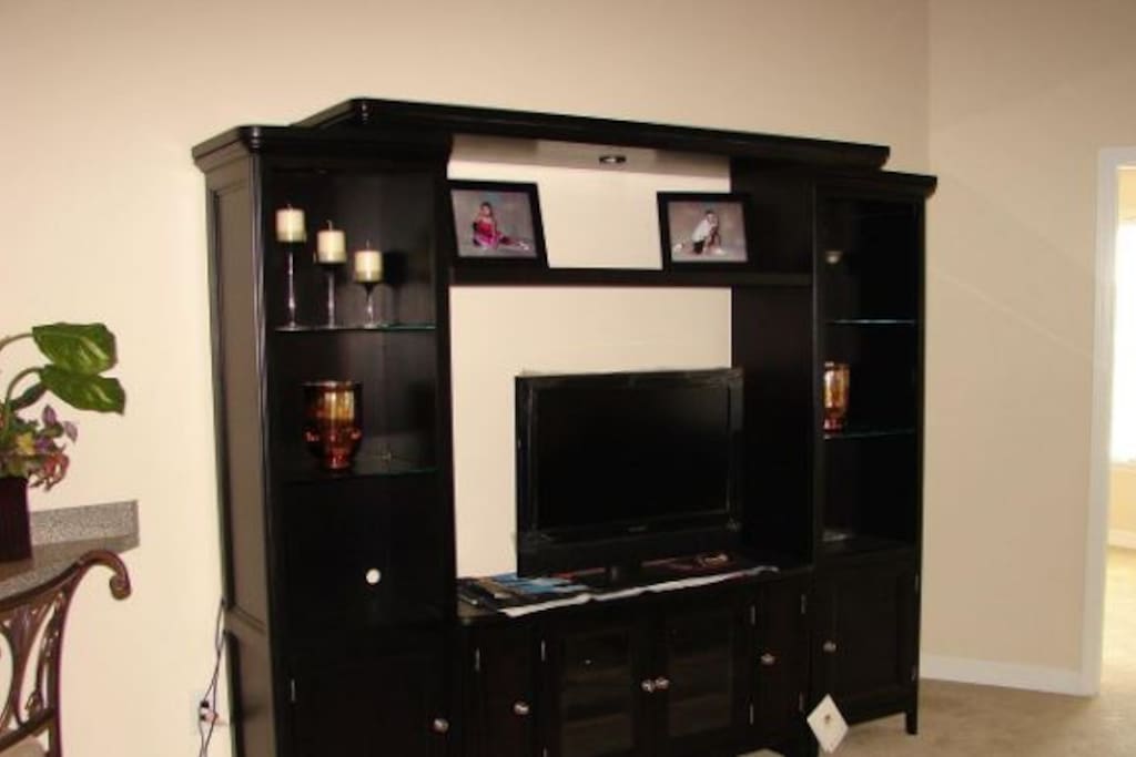 Entertainment center, cable TV