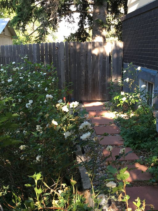 Down the path and through the gate, to your private entrance