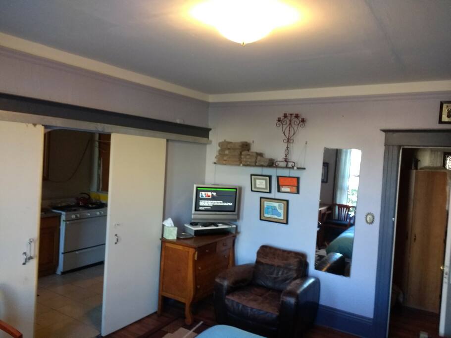 Adjoining to a Kitchen, doors can be closed and locked.