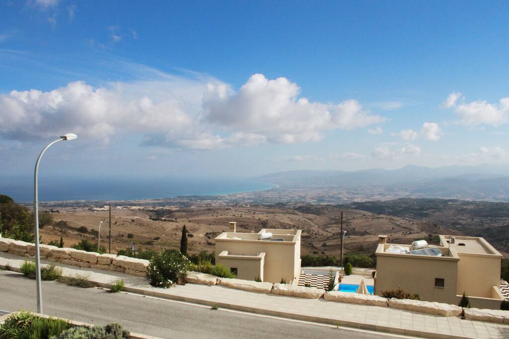 Relax while taking in the view to the ocean and Troodos mountains