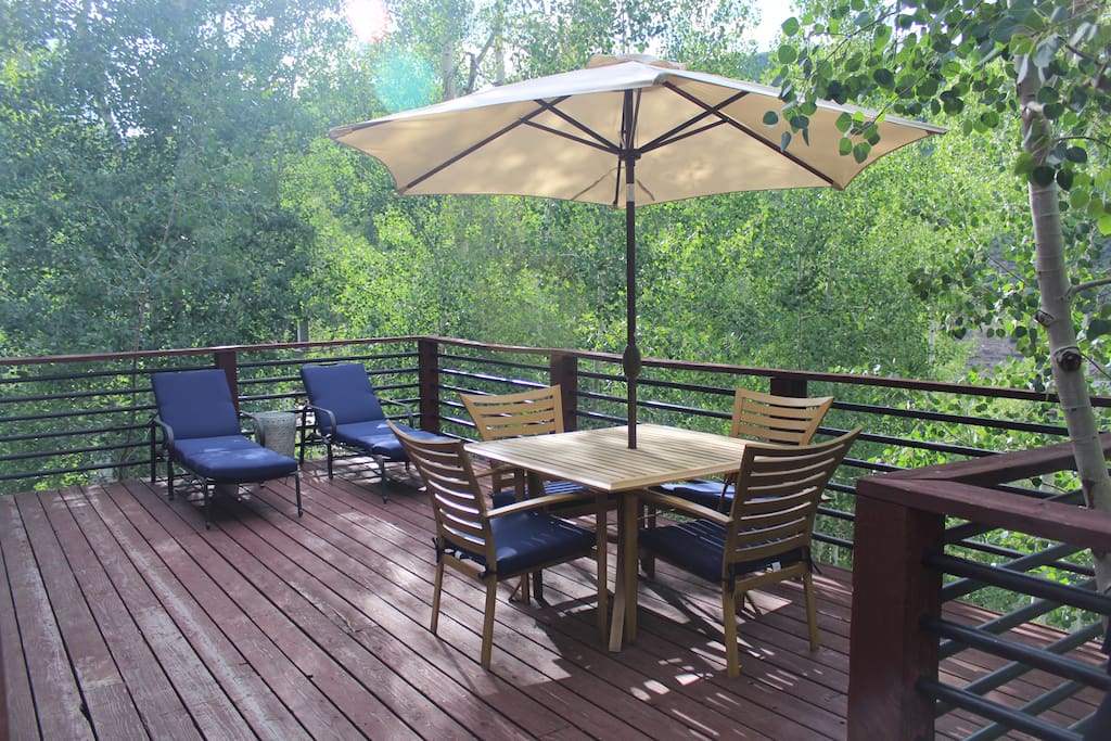 The back deck in the summertime!