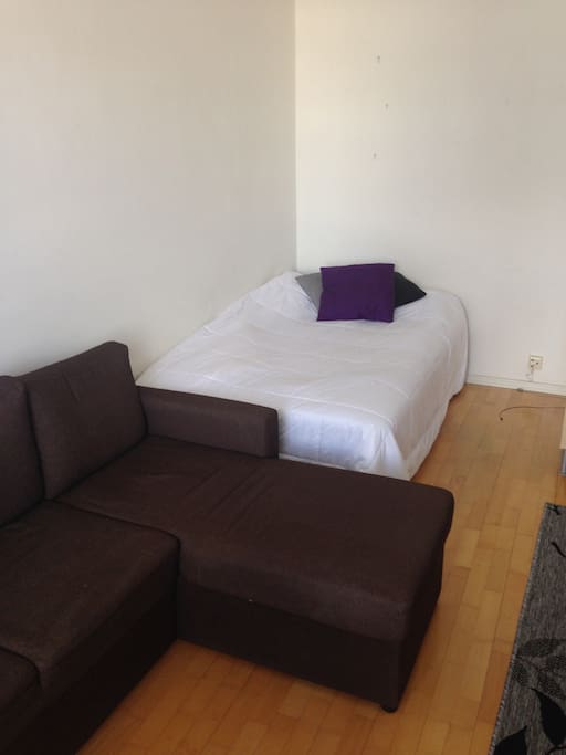 120cm bed and a pull out couch