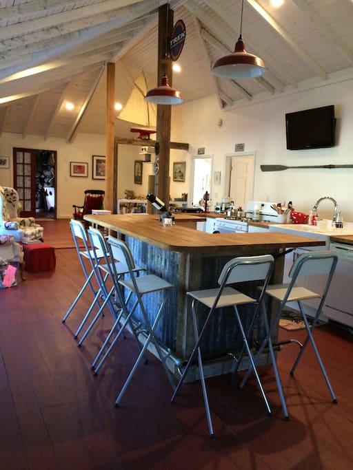 kitchen and living space
