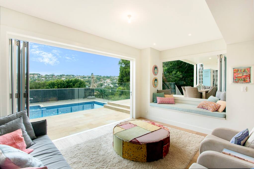 Concertina doors offer a seemless and relaxed living enviroment