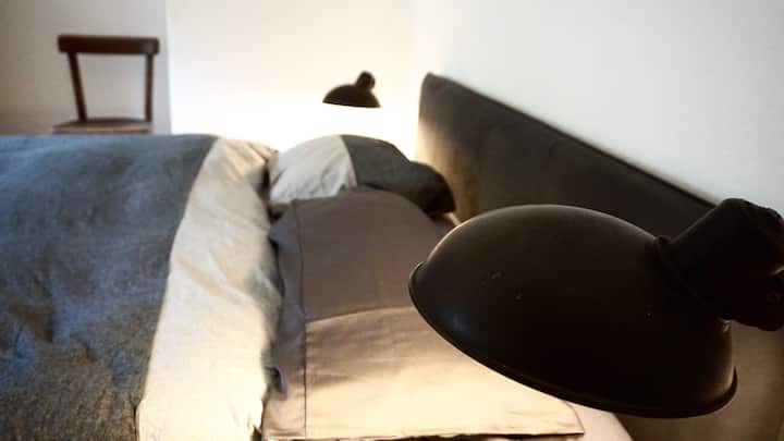 2nd bedroom box spring bed by Royal Auping 180 cm wide long 220 cm 