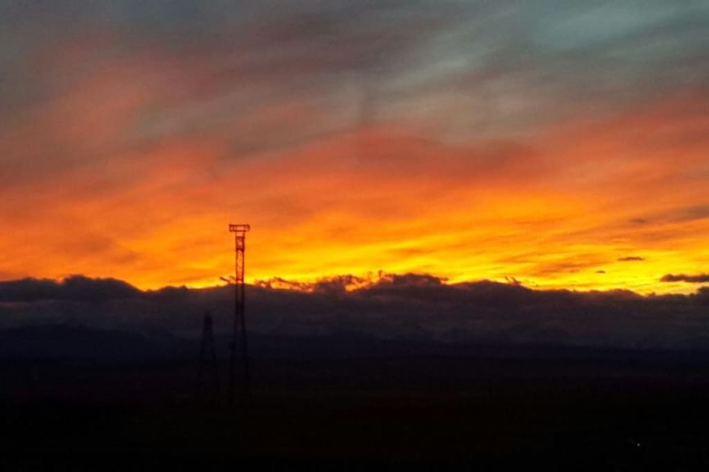 Nice sunset from the balcony.