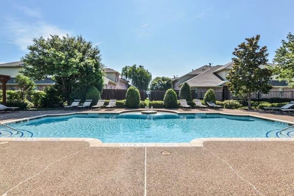 Access to the community pool for those hot summer days! It located just outside our door step less than 50 yards away. It also has a shallow kiddy pool. Seasonal.