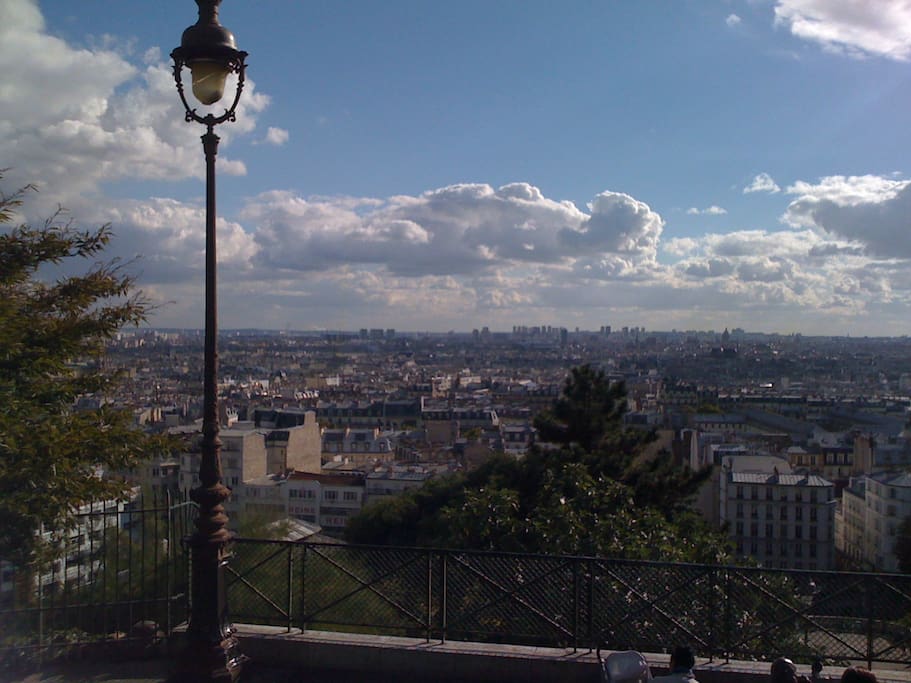 View from Sacre Coeur Montmartre 150m from our apartment