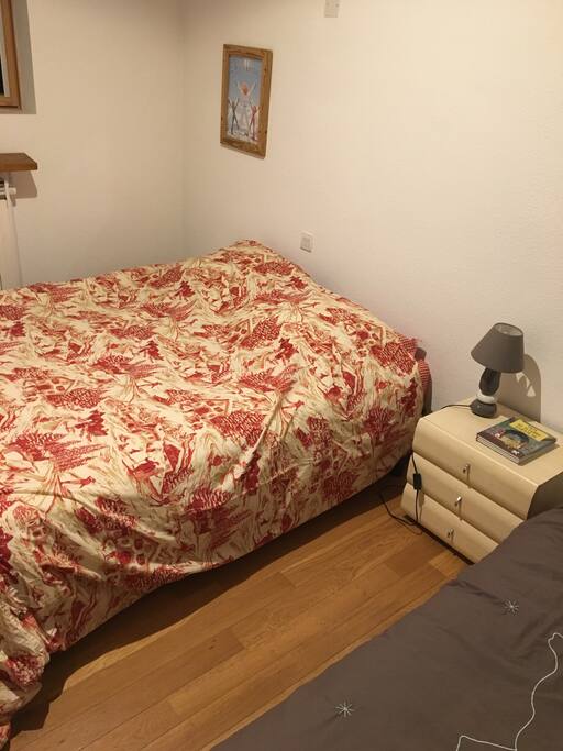 Lit double de la chambre
