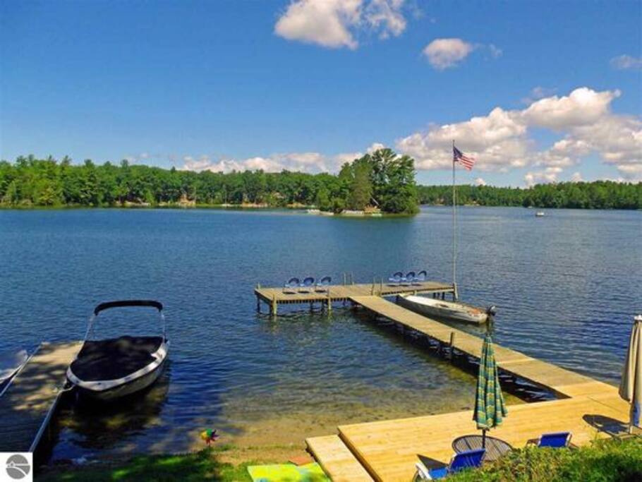 A sunny day looking out on Spider Lake