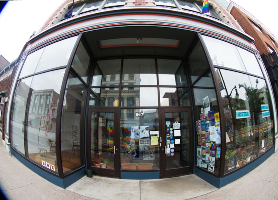 Hostel Entrance/ Facade
