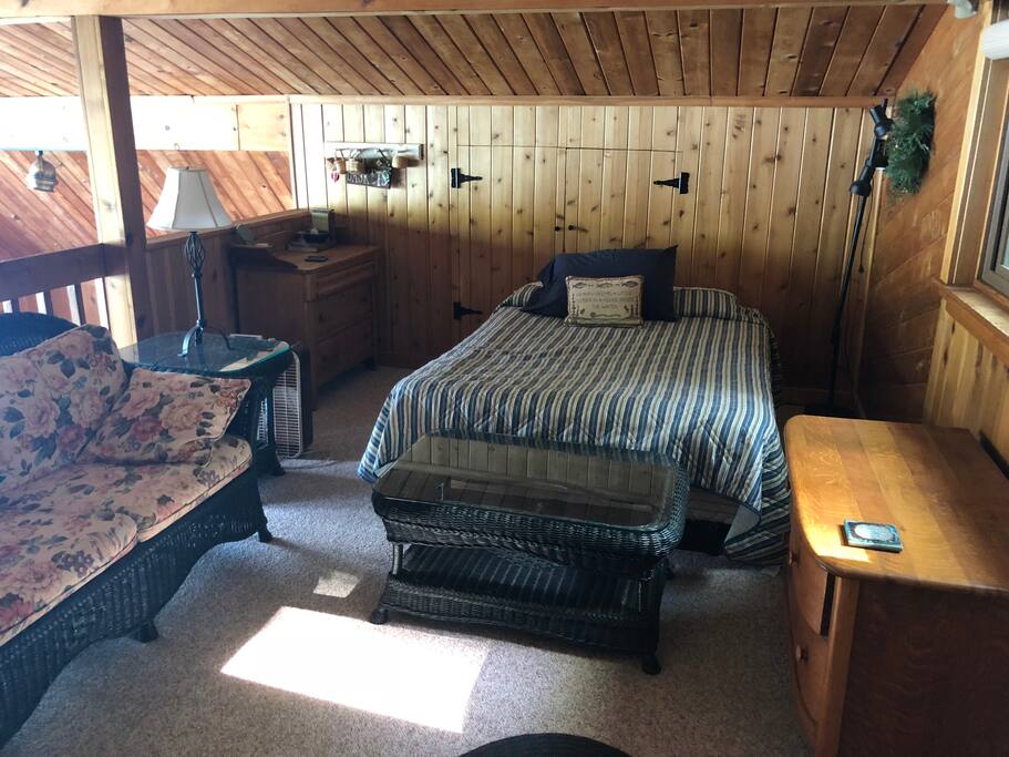 full bed in upstairs loft