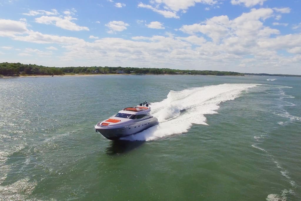 One of the fastest yachts in its category, top speed 50+ knots and 40 knots cruising speed.