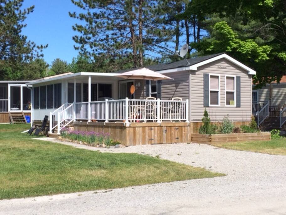 Park beside your cottage.