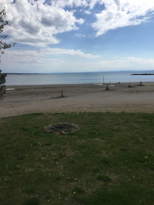 Beach front with miles of sandy beach