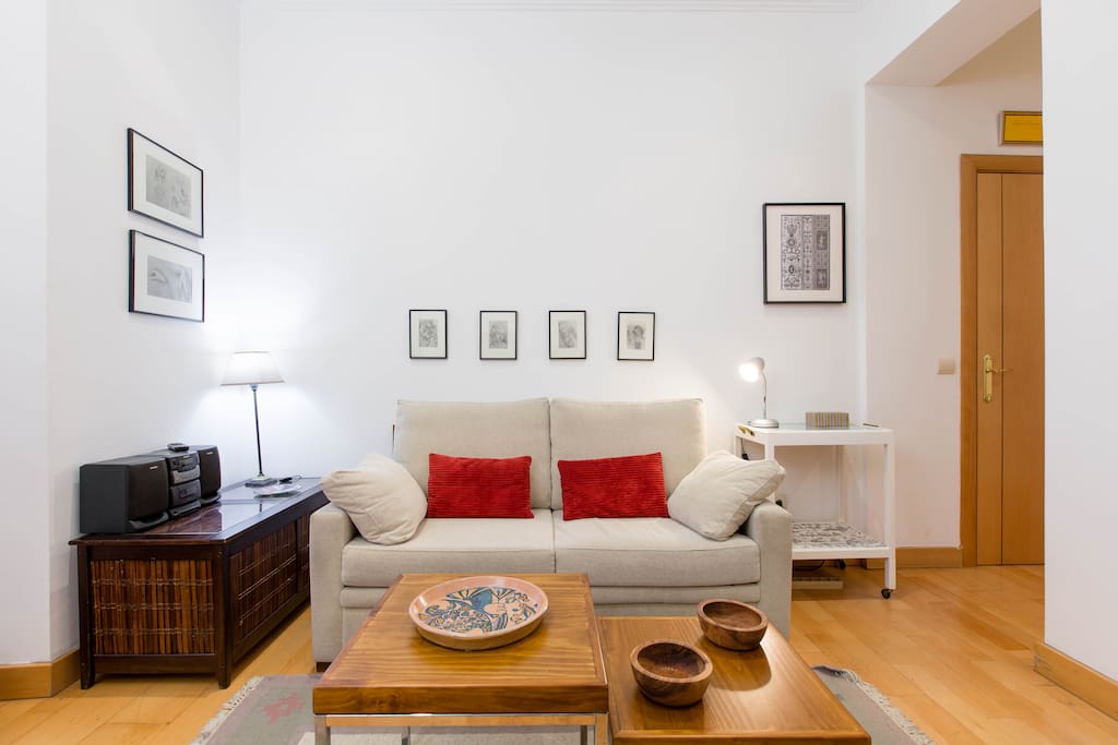 Salón con sofá cama