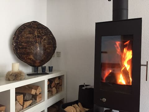SuiteArt, Beuel, Rhine proximity, fireplace, fitness, balcony