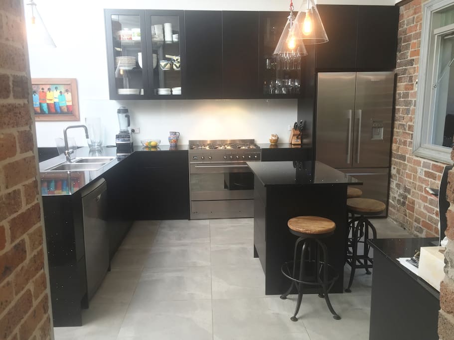 Kitchen with stainless appliances