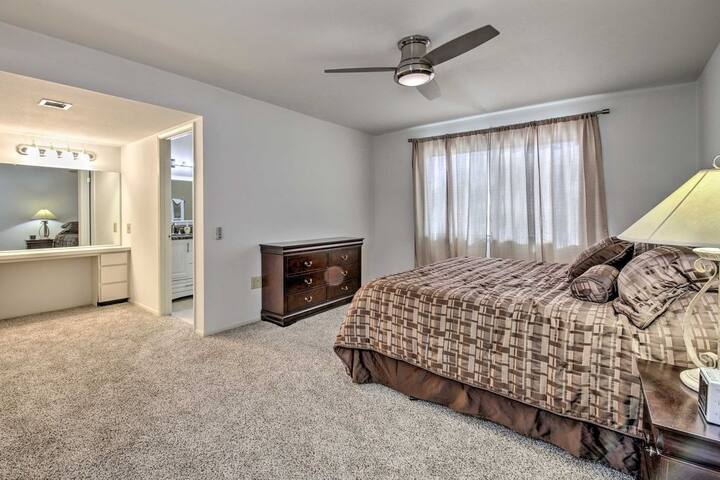 Large master bedroom with walk-in closet