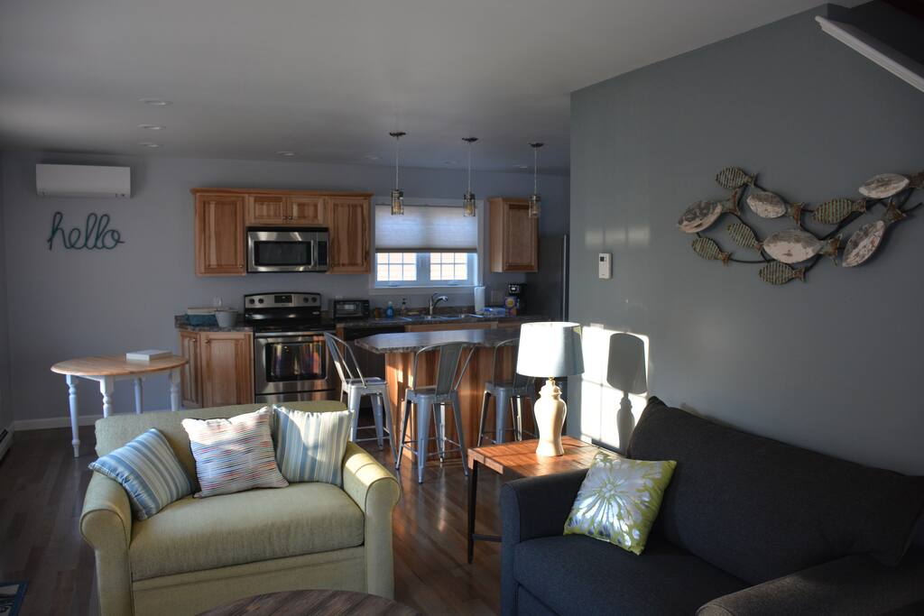 Open living/dining area