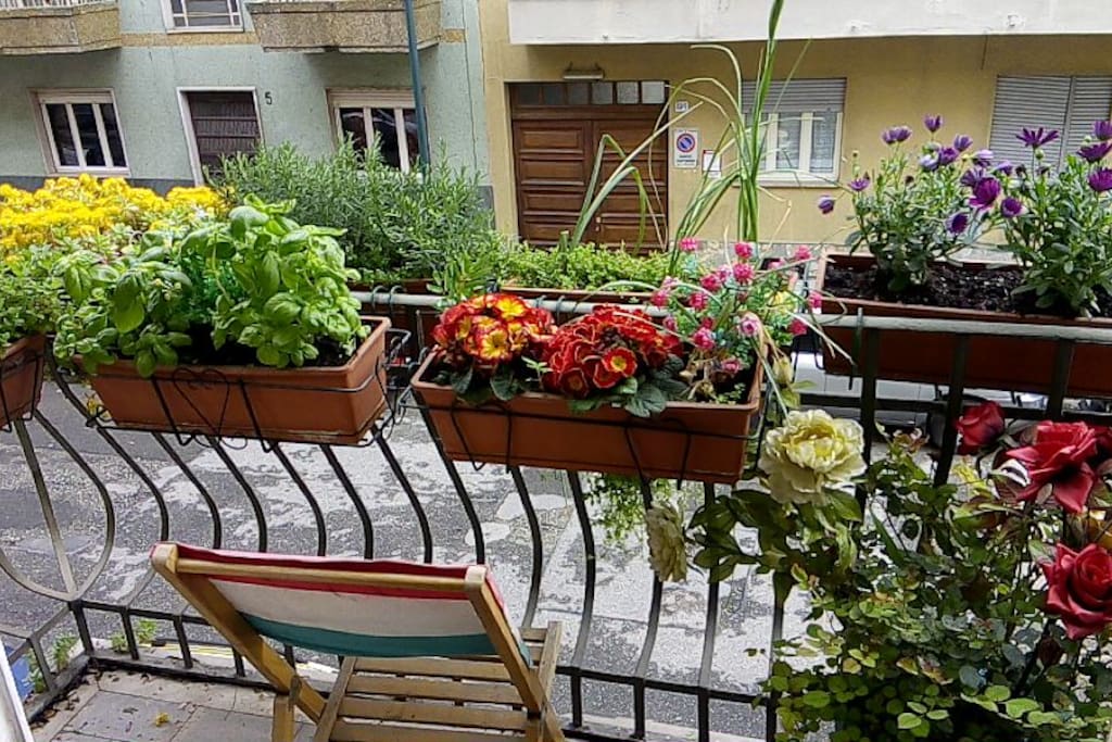 Balcone nella stamza degli ospiti.