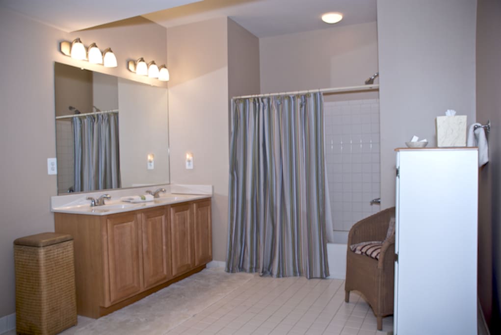 basement bath, aka Locker room