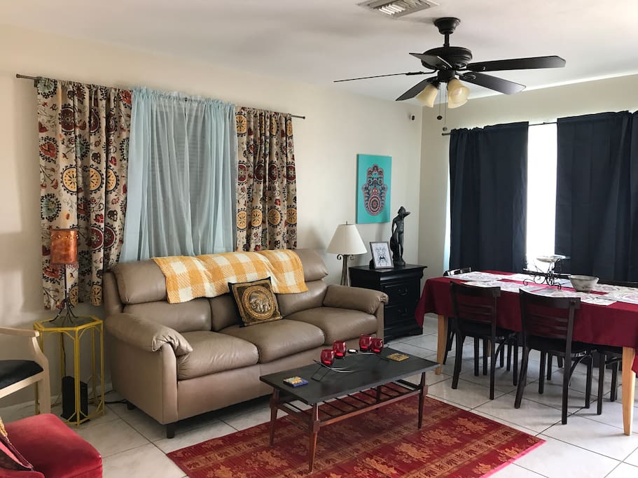 Living room & dining area