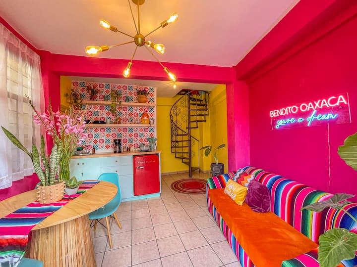 Colorful Oaxacan vibes house in Oaxaca downtown Apartments for Rent