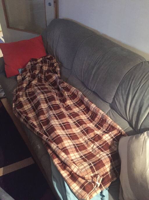 Soffa som gästen kan få sova på