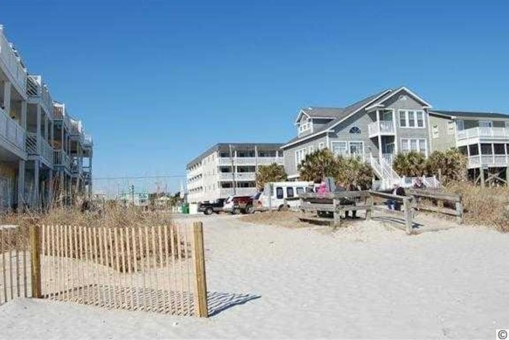 Condo building from the beach