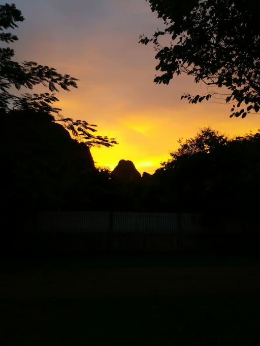 Typical sunset from house