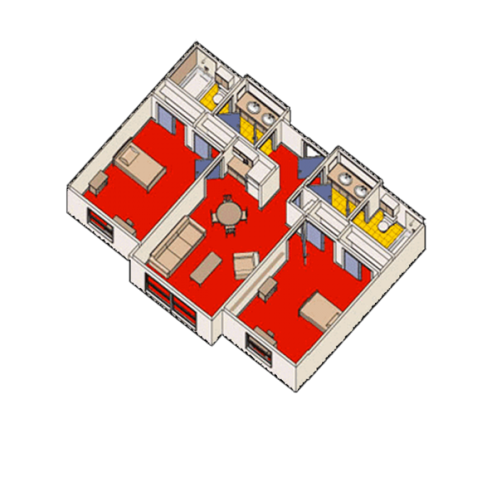 It will be One bedroom in this two bedroom set up, other bedroom is locked and not occupied atm