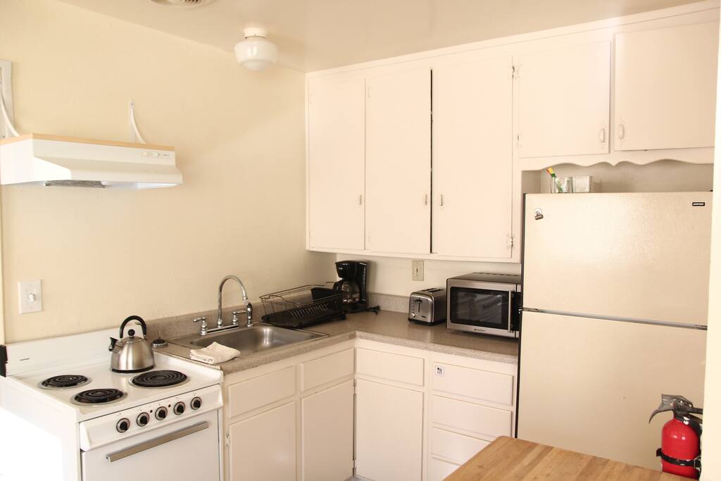 Fully equipped. We labeled drawers so you can find things quick.
