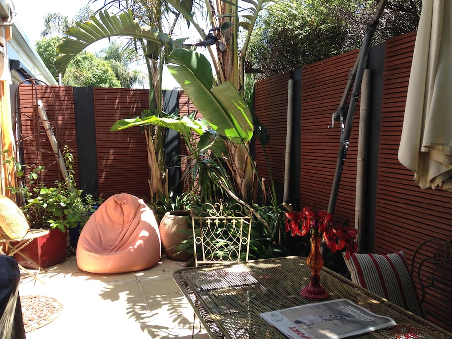 back courtyard with BBQ