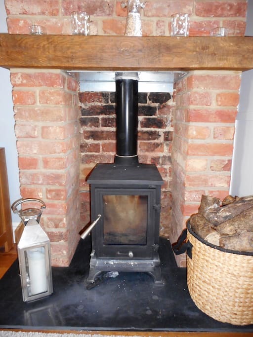 The woodburning stove - perfect on those colder evenings.