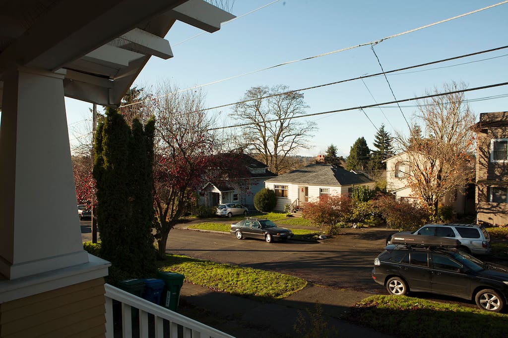 View from the front porch just peaking at the Olympics