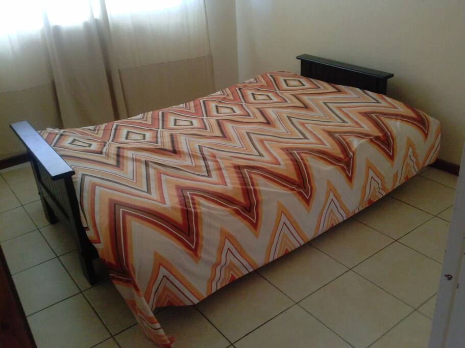 Bedroom with futon double bed.