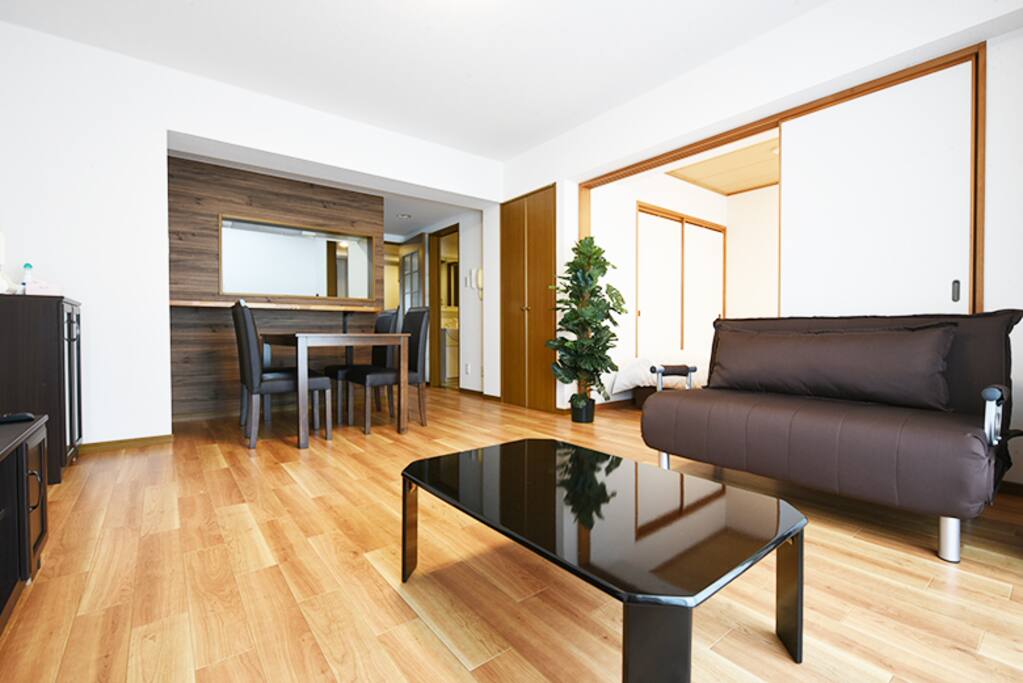 Living room with a coffee table
