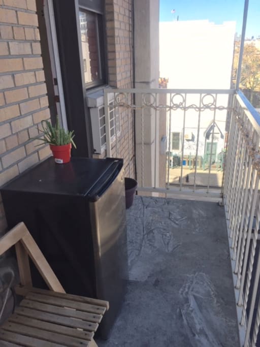Balcony outside of room, great way to start the day.