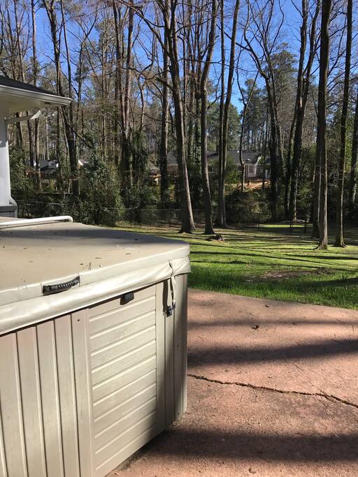 Backyard - hot tub