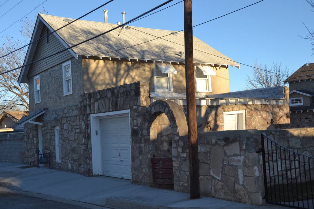 Single car garage with opener.