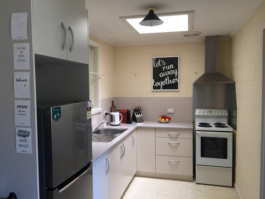 The modern kitchen has a microwave and a Nespresso coffee machine plus other basics items for cooking if you choose to eat in.