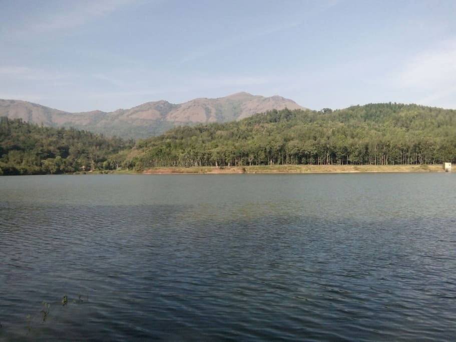 view at hirekolale lake walkable distance from the house