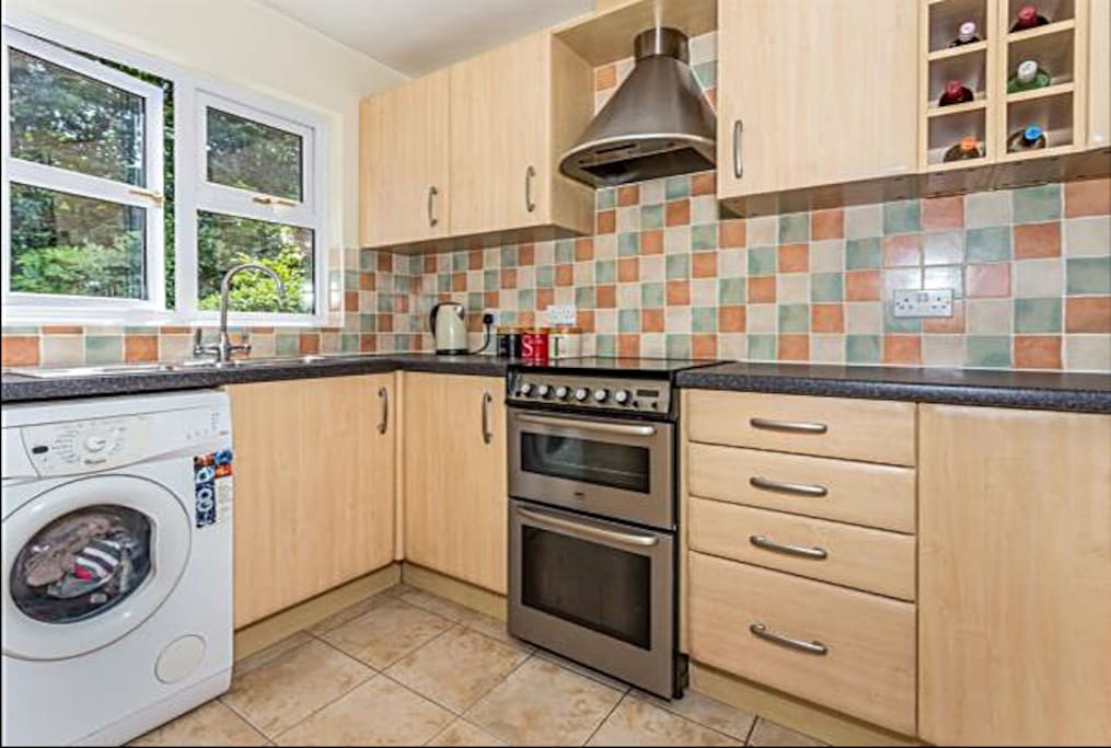 kitchen space overlooking the garden