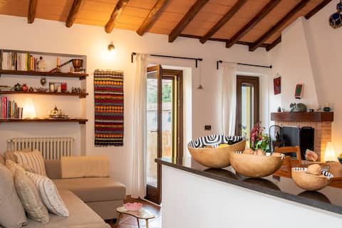 Medieval village near the center